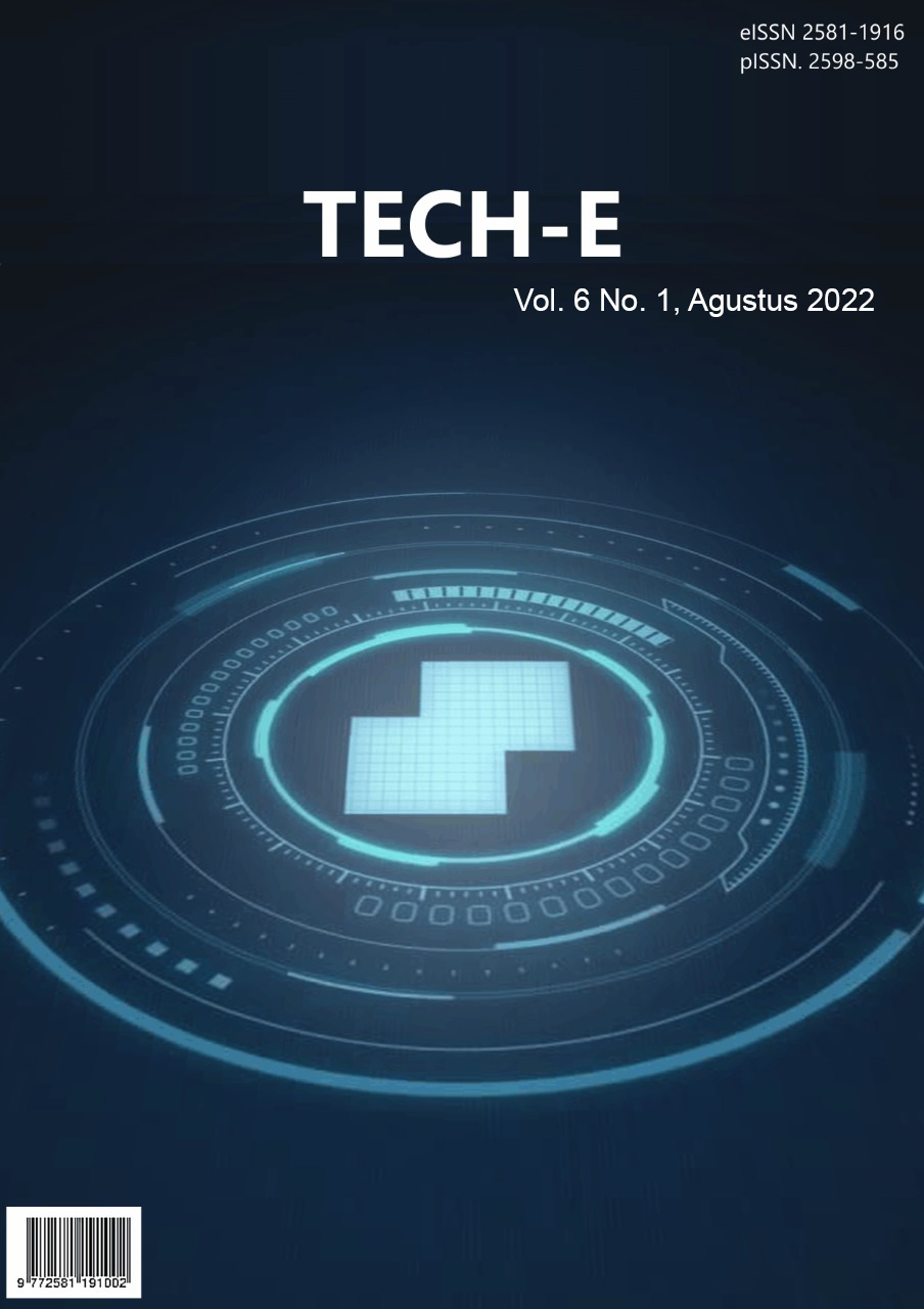 					View Vol. 6 No. 1 (2022): Tech-E
				